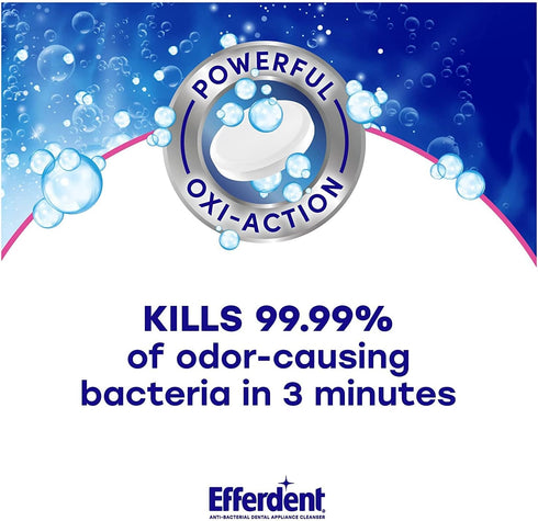 Efferdent Denture & Retainer Cleanser Tablets, Essential Clean, 20 Tablets (Pack of 4)...