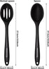 Silicone Cooking Spoon, Nonstick Kitchen Spoons for Cooking, Slotted and Solid Serving Spoon Heat Resistant, Silicone Mixing Spoons Basting Spoon ...