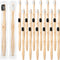 Sieral 24 Pcs Toothbrushes Extra Soft Bristles Wooden Bamboo Toothbrush 20000 Soft Natural Bristle Toothbrush for Kids Adults Home Travel Individu...