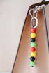 120 Pcs Silicone Rubber Beads Mixed Colors: 120 Beads + 5m Elastic Rope 12mm for Keychain, Bracelets, Necklaces. Green, Yellow, Red, Black. Reggae...