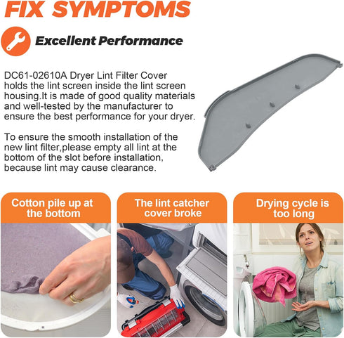 DC61-02610A Dryer Lint Filter Cover by Beaquicy - Replacement for Samsung Dryer
