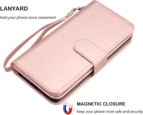 NJJEX Wallet Case for Galaxy J3 2018/Eclipse 2/J3 Orbit/J3 Achieve/Express Prim 3/Amp Prim 3/J3 Aura/Sol 3/J3 V 3rd/J3 Star, PU Leather Card Slots...