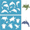 GORGECRAFT 2 Styles Sea Animal Turtles Stencil Dolphin Earrings Making Template Reusable Ocean Coral Jewelry Shape Templates Leather Acrylic Cutti...