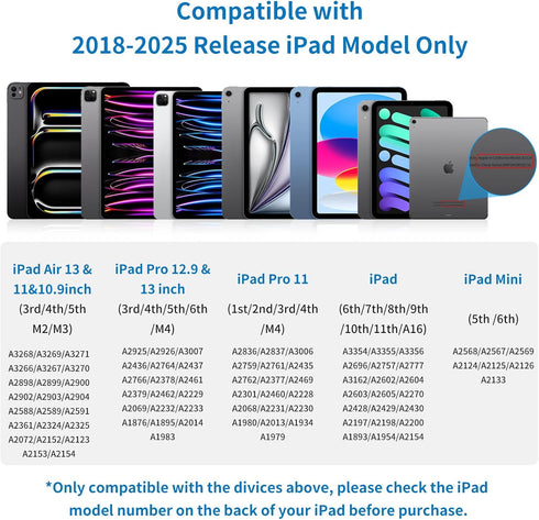 Stylus Pencil for Apple iPad Air 2024 11/13 inch M2, iPad Pro 13/12.9/11-inch, iPad Air Pencil 6/5/4/3th Generation, iPad Pro Pencil 3/4/5/6th Gen...