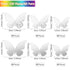 Outus 120 Pieces Sequined Silver 3D Layered Butterfly Wall Decor Removable Butterfly Stickers Hollow Mural Decals for Birthday Cake Decorations Cr...
