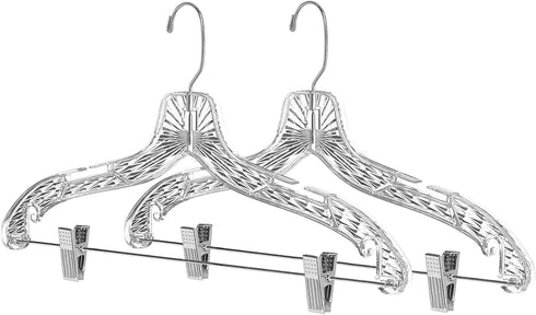 Whitmor Crystal Suit Hangers with Clips S/2...