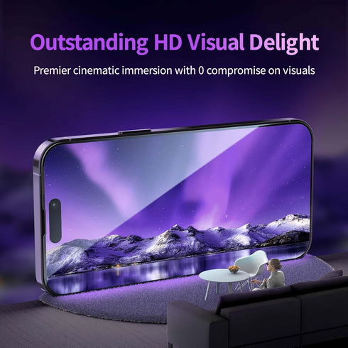 MOCOLL for iPhone 14 Screen Protector ?Military Grade Tempered Glass? Drop Protection, Full Coverage, Scratch Resistant, Screen Protector 14, 2 Pa...