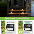 XLUX Outdoor Solar Lights for Stairs Steps Decks, Fences Yard Pathway, LED lamp, Rainproof, 2 Pack Black Metal Housing...