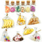 13 Packs Cute 1:12 Miniature Dollhouse Food Lollipop Toast Cheese Bread Donut Fruit Slice Jar Glass Bottle Mini Kitchen Scene Model Simulation DIY...