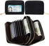 Credit Card Case Holder Wallet with ID Window Zipper Small...