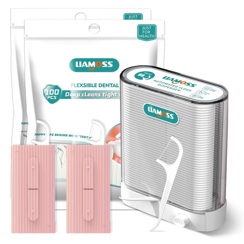 308 Count Dental Floss Picks wiht Floss Dispenser-Professional Dental Oral Care Storage Floss Tools-Travel Organizers Floss Case-Easy Teeth Cleani...