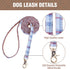KOOLTAIL Dog Collar and Leash Set 3 Park, Adjustable Soft Leather Puppy Collar and Leash Tangle Free for Outdoor Walking, Dog Bandana Collar with ...
