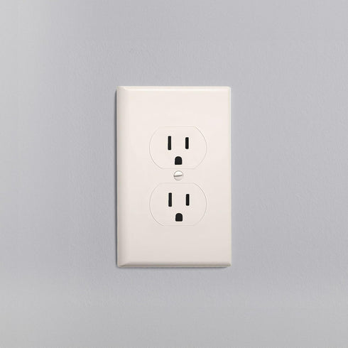 TayMac 2520LA MASQUE Light Almond 1-Gang Duplex Jumbo Electrical Outlet Cover Wall Plate 1-Pack, Replaces Old Wall Plate for Electric Outlet, Home...