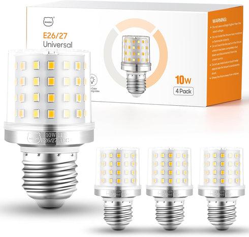 MIAOKE E26/E27 LED Bulb,10W Three Color Mode Dimmable Light Bulbs?900Lumen Light Bulb?Can Reduce Energy Consumption by 90%?Spiral Light Bulbs are ...