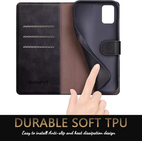 SUANPOT for Samsung Galaxy A71 5G (Non 4G Version) Leather Wallet case with RFID Credit Card Holder Flip Folio Book Phone case Cover for Samsung A...