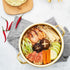 Korea Noodle Pot Aluminum Noodle Pot,Nonstick Double Handle Korean Yellow Aluminum Noodles Pot,Cookware for Kitchen,Great for Soup,Pasta(16CM)...