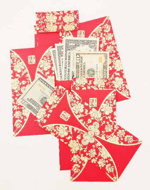 Pack Of 50 Chinese Fashion Special Generous Red Envelopes Lucky LAI SEE Money Gift Envelopes Packets (6.5 x 3.2 inches)...