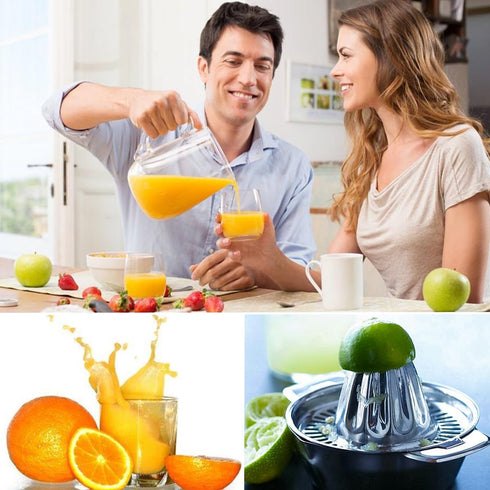 Citrus Lemon Orange Grapefruit Juicer Manual Squeezer 304 Stainless Steel Robust Hand Juicer Reamer Rotation Press with Strainer?10oz Bowl, 2 Pour...
