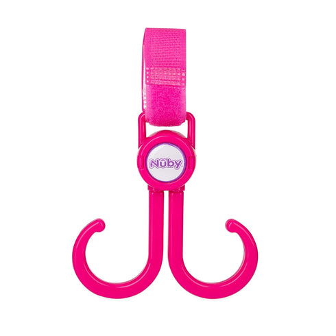 Nuby Double Stroller Hook, Adjustable Hook, Pink...