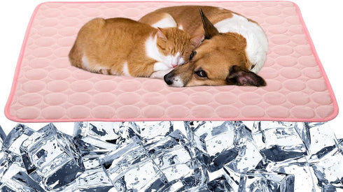 Pet Cooling Mat for Dog Cat Washable Cooling Pad, Reusable Ice Silk Dog Self Cooling Mat, Pet Sleeping Pad Blanket for Pet Beds Kennels Couches So...