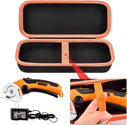 ALKOO Case Compatible with WORX WX082L/ WX081L, Organizer for ZipSnip Cordless Electric Scissors, Fabric Scissors, Rotary Cutter...