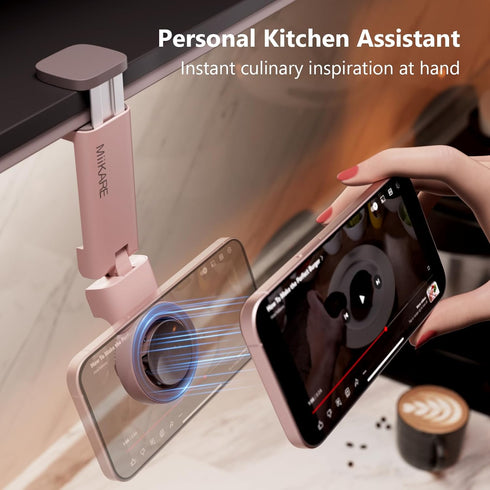 MiiKARE Airplane Travel Essentials Phone Holder for Magsafe, Universal Handsfree Phone Mount for Flying with 360 Degree Rotation, Travel Must Have...