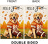 Football Fall Golden Retriever Garden Flag For Outside Welcome Burlap Flag Fall Decorations Outdoor Dog Thanksgiving Holiday Yard Flag 12×18 Inch ...