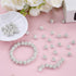 180pcs 10mm Rhinestone Clay Beads for Jewelry Making, White Crystal Round Disco Ball AAA+ Grade Beads Bulk, Sparkly Diamond Bling Baseball Beads f...