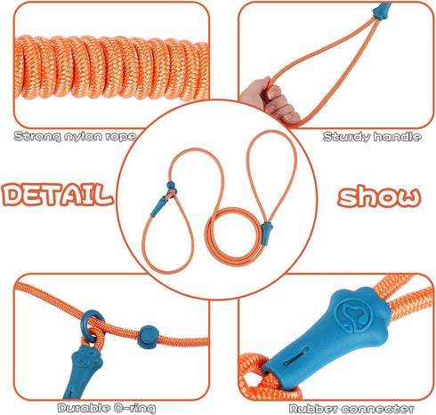 No Pull Dog Leash Slip Lead Dog Leash Dog Leash for Small Medium Large Dogs 6Ft 8 Colors Classic Dog Leash Dog Rope (Orange)...