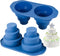 Webake Mini 3 Tier Cake Pan, Silicone Tier Cake Molds, 2 Pack Blue Molds for Small Smash Cake Cupcake for Birthday, Baby Shower, Wedding, 3.8 Inch...