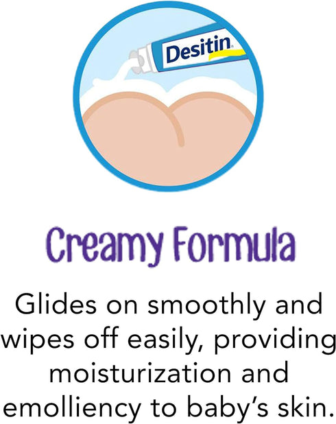 Desitin Daily Defense Baby Diaper Rash Cream with Zinc Oxide to Treat, Relieve & Prevent diaper rash, Hypoallergenic, Dye-, Phthalate- & Paraben-F...