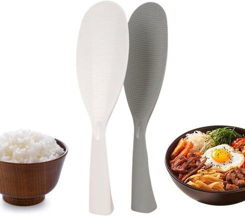 Extra Long Rice Paddle Spoon Scooper Spatula Safe Non Stick Standing Kitchen Cookware Tool Heat Resistant Rice Cooker Spoon Server Made in Korea (...