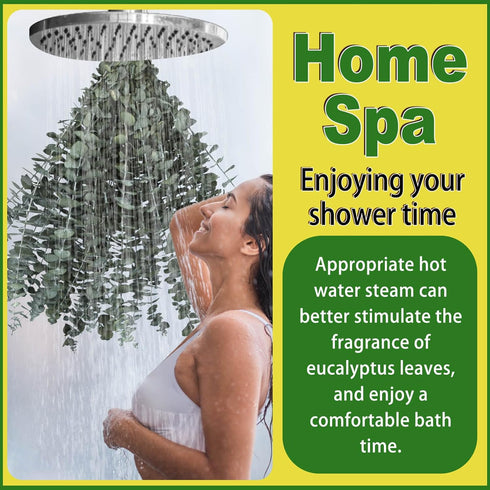 11 PCS Real Dried Eucalyptus for Shower Hanging Decor- 17'' Large Eucalyptus Stems Shower Plants from Fresh Eucalyptus Leaves for Shower, Shower S...
