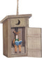 Outhouse with Deer Inside Resin Hanging Christmas Ornament - Size 3.5 in....