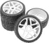 ShareGoo OD 4.09" Rubber 1/8 RC Buggy Tires and 17mm Hex Wheels Rim Compatible with Arrma Typhon Kyosho Losi VRX Redcat HSP HPI 1/8 Scale RC Off R...