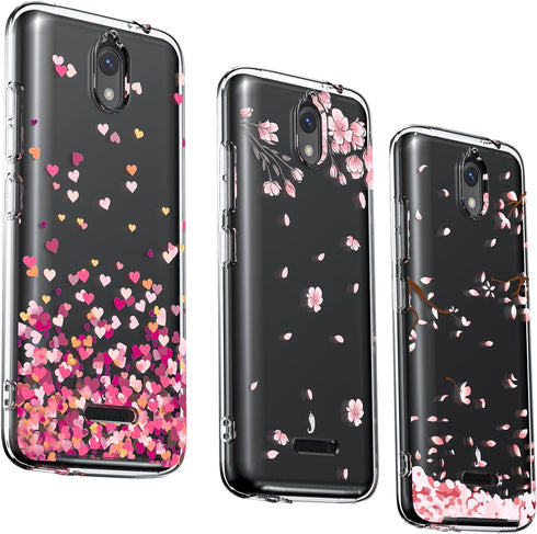 3 Pack for Hot Pepper Serrano 3 A95B Case Clear,Transparent Shockproof Protective Phone Cases Slim Thin Cute Pink Cover for Hot Pepper Serrano 3 A...