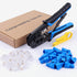 Delgada RJ45 Ethernet Crimping Tool kit,4in1 Professional Cutter Stripper Network Crimper for RJ-11,6P/RJ-12,8P/RJ-45 Crimp,with 20pcs Cat5 Cat5e ...