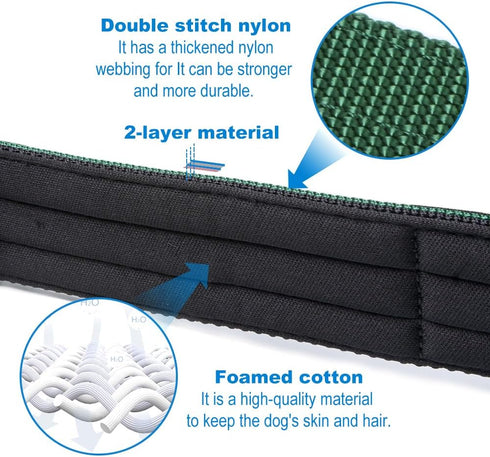 TSPRO Tactical Dog Collar 1.5 inch Wide Dog Collar Military Grade Strong Dog Collar Thick Dog Collar Heavy Duty Metal Buckle Dog Collar Fit 20.5-2...