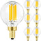 Leools e12 led Bulb dimmable g16.5 6W Equal 60 Watt 600lm AC120V e12 Candelabra Bulb for Chandeliers,Ceiling Fan,Vanity Soft White 3000K Globe e12...
