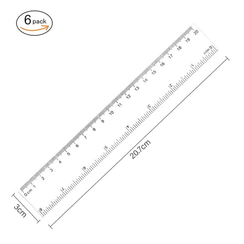 4 Pack Ruler, 30cm Ruler Multi Pack Clear Ruler Plastic Ruler 12 Inch Shatterproof Ruler Shatterproof Metric Ruler Clear Ruler Measuring Ruler Too...