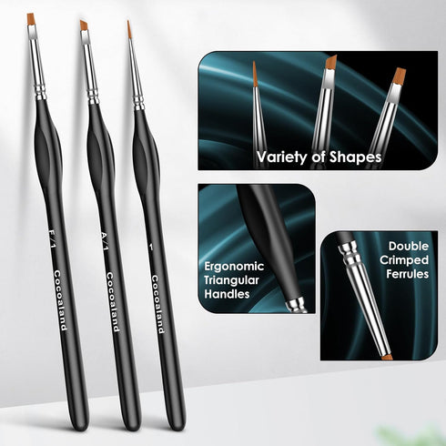 Miniature Paint Brushes,15Pcs Small Fine Tip Paintbrushes, Micro Detail Paint Brush Set, Triangular Grip Handles Art Brushes Perfect for Acrylic, ...