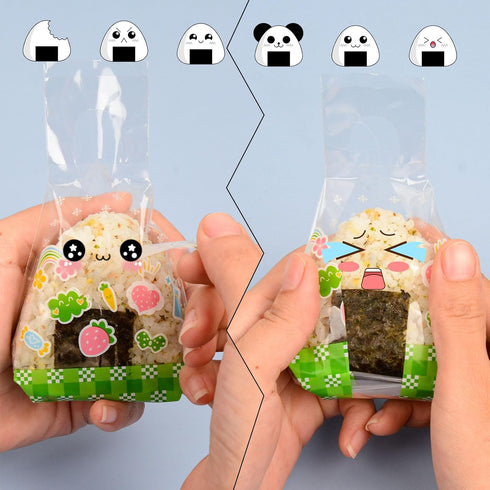 Onigiri Mold And Wrappers Set, 2 Sushi Mold + 100 Disposable Onigiri Wrappers + Sealing Tapes For Rice Ball Maker/Rice Ball Wrapper...