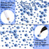 LPBeads 6400 Pieces Hotfix Rhinestones Lt Sapphire Flat Back 5 Mixed Sizes Crystal Round Glass Gems with Tweezers and Picking Rhinestones Pen...