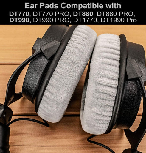 Replacement Ear Pads Compatible with DT770, DT880, DT990, DT 770 PRO, DT 880 PRO, DT 990 PRO Headphones (Silver)...