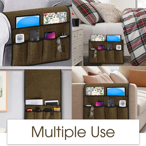 Joywell Armchair Caddy for Couch Remote Control Holder Recliner Armrest Organizer Non Slip Sofa Arm Chair Caddie with 6 Pocket Storage for Magazin...