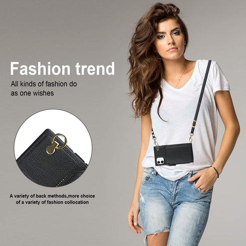 Asuwish Phone Case for iPhone 11 6.1 Wallet Cover with Screen Protector and Zipper Card Holder Slot Stand Leather Flip Cell Accessories iphone11ca...