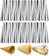 30pcs Non-Stick Cream Horn Cones Tubes Stainless Steel Conical Croissant Pastry Baking Moulds Set, Cannoli Form Roll Mold Corner Shaper for Christ...