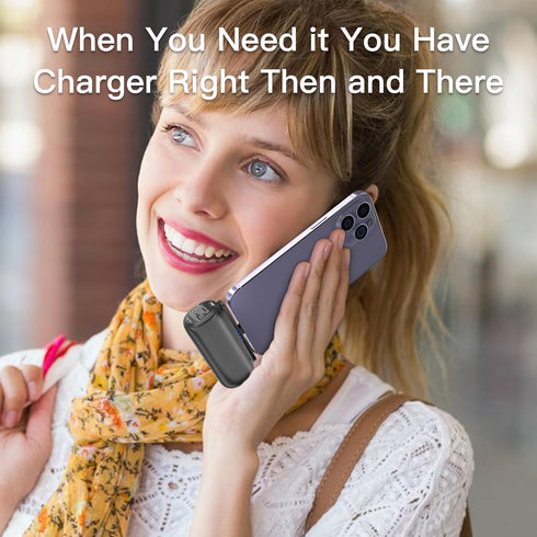 2 Pack Portable Charger iPhone, Upgraded 5500mAh Power Bank for iPhone, 20W PD Fast Charging, Ultra-Compact Travel Portable Phone Charger, Battery...