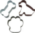 Dog Cookie Cutter Set of 3 - Dog, Paw Print and Dog Bone Stainless Steel Cookie Cutters...