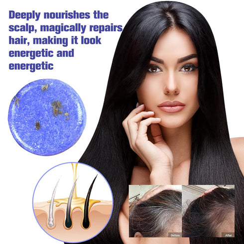 Shampoo Bar for Gray Hair, Natural Organics Shampoo Bar for Thinning Hair, Shampoo Bar for Grey Hair, Shampoo and Conditioner Bars (2pcs)...